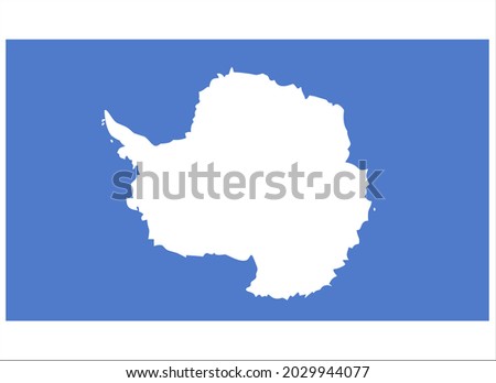 Antarctica National Flag Isolated Vector