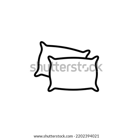 Pillow icon for web and mobile app. Pillow sign and symbol. Comfortable fluffy pillow