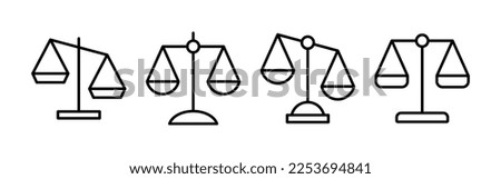 Scales icon vector for web and mobile app. Law scale icon. Justice sign and symbol