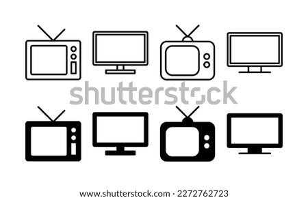 Tv icon vector for web and mobile app. television sign and symbol