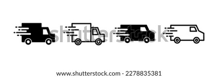 Delivery truck icon vector for web and mobile app. Delivery truck sign and symbol. Shipping fast delivery icon