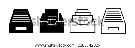 Archive folders icon vector for web and mobile app. Document vector icon. Archive storage icon.