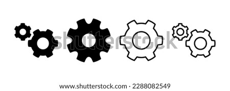 setting Icon vector for web and mobile app. Cog settings sign and symbol. Gear Sign