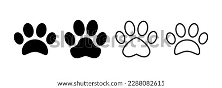 Paw icon vector for web and mobile app. paw print sign and symbol. dog or cat paw