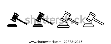 Gavel icon vector for web and mobile app. judge gavel sign and symbol. law icon. auction hammer