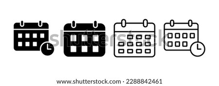 Calendar icon vector for web and mobile app. Calender sign and symbol. Schedule icon symbol