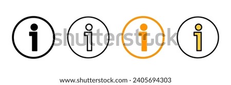 Information sign icon set vector. about us sign and symbol. question mark icon