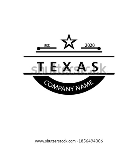 vector illustration texas logo design suitable for sticker stamps etc.