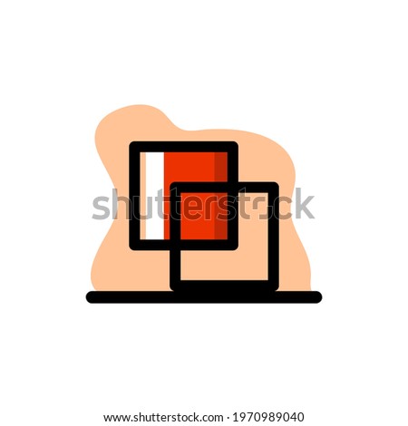 Pathfinder Minus Front Conceptual Icon Vector Illustration Design eps19 great for any purposes