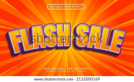 flash sale 3d text effect and editable text effect