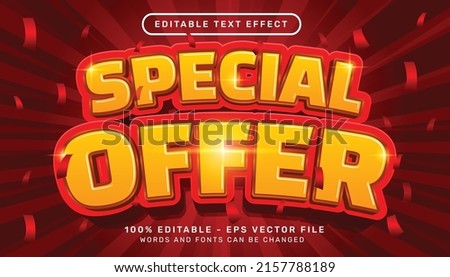 special offer 3d text effect and editable text effect
 Foto d'archivio © 