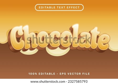 chocolate 3d text effect and editable text effect