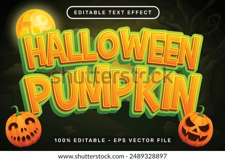 halloween pumpkin text effect and editable text effect with halloween background