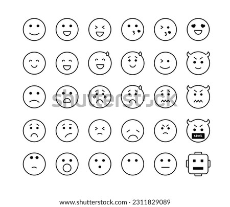 set emoji icon vector illustraion