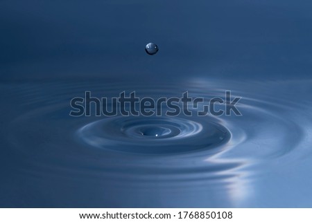 Similar – Image, Stock Photo Water drop above wavy surface