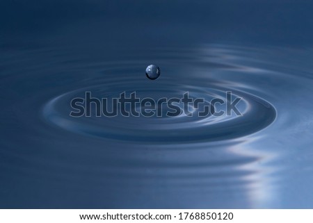 Similar – Image, Stock Photo Water drop above wavy surface
