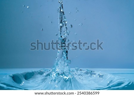 Similar – Image, Stock Photo Water drop above wavy surface
