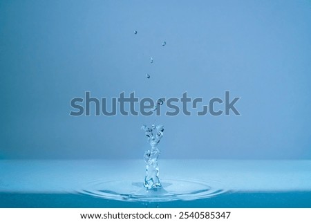 Similar – Image, Stock Photo Water drop above wavy surface