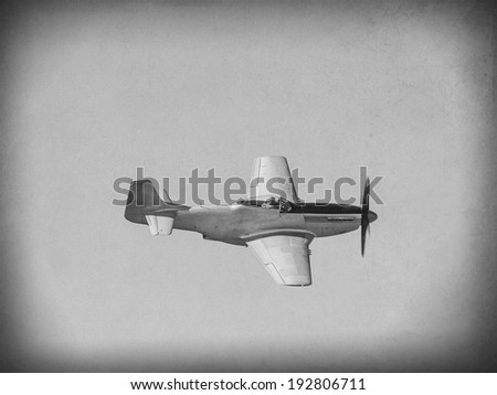 \'Vintage Style\' image of World of American War 2 fighter aircraft.