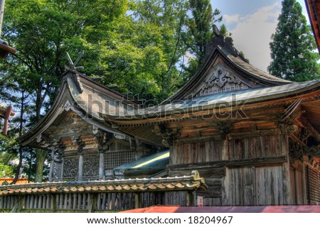 An historic shrine in the heartland of Nagano Japan. Listed as a national treasure.