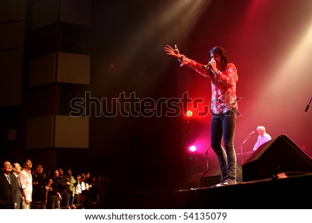 JAPAN - MARCH 13: Kelly Hansen of Foreigner performs on March 13, 2007 Tokyo, Japan