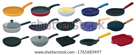 Pan vector cartoon set icon. Vector illustration griddle on white background. Isolated cartoon set icon pan.