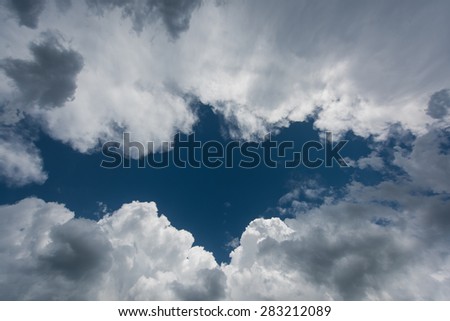 Blue sky and white clouds. Blue sky with clouds.