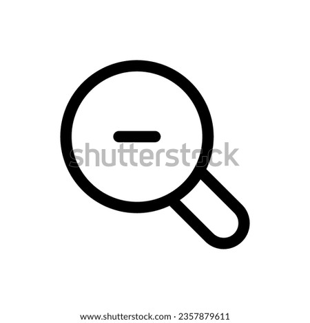 Zoom Out icon in trendy flat style isolated on white background. Zoom Out silhouette symbol for your website design, logo, app, UI. Vector illustration, EPS10.