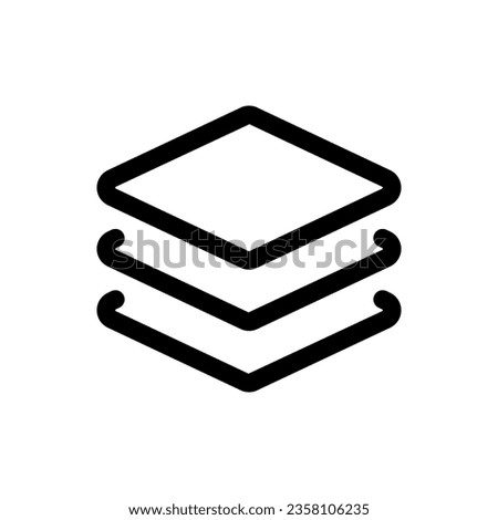 Layer icon in trendy flat style isolated on white background. Layer silhouette symbol for your website design, logo, app, UI. Vector illustration, EPS10.