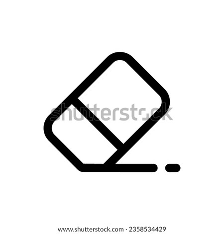 Eraser icon in trendy flat style isolated on white background. Eraser silhouette symbol for your website design, logo, app, UI. Vector illustration, EPS10.