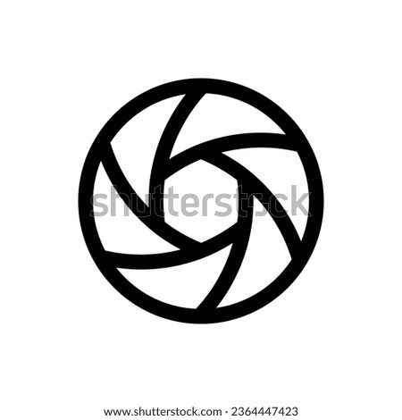 Aperture icon in trendy flat style isolated on white background. Aperture silhouette symbol for your website design, logo, app, UI. Vector illustration, EPS10.