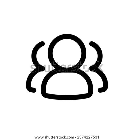 Group icon in trendy outline style isolated on white background. Group silhouette symbol for your website design, logo, app, UI. Vector illustration, EPS10.