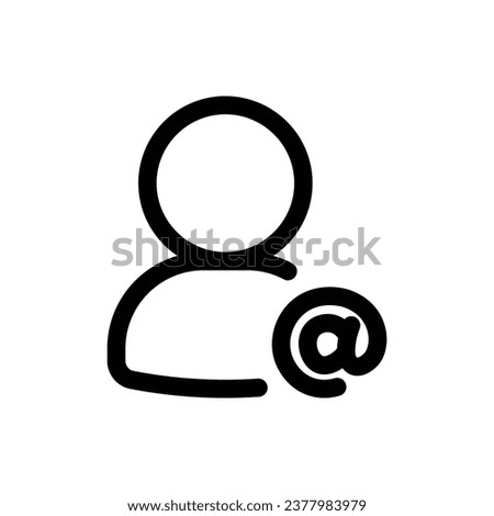 Mention icon in trendy outline style isolated on white background. Mention silhouette symbol for your website design, logo, app, UI. Vector illustration, EPS10.