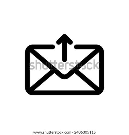 Outbox icon in trendy outline style isolated on white background. Outbox silhouette symbol for your website design, logo, app, UI. Vector illustration, EPS10.