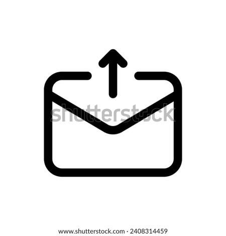 Outbox icon in trendy outline style isolated on white background. Outbox silhouette symbol for your website design, logo, app, UI. Vector illustration, EPS10.