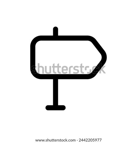 Direction icon in trendy outline style isolated on white background. Direction silhouette symbol for your website design, logo, app, UI. Vector illustration, EPS10.