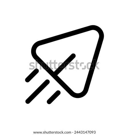 Send icon in trendy outline style isolated on white background. Send silhouette symbol for your website design, logo, app, UI. Vector illustration, EPS10.