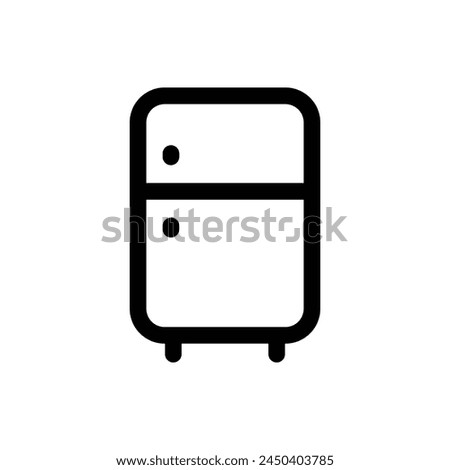 Simple Fridge icon. The icon can be used for websites, print templates, presentation templates, illustrations, etc