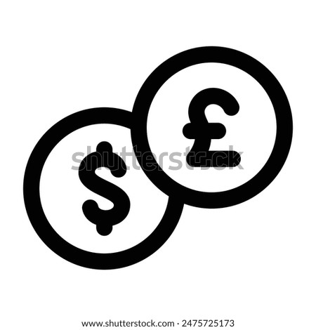 Simple Currency Exchange icon. The icon can be used for websites, print templates, presentation templates, illustrations, etc