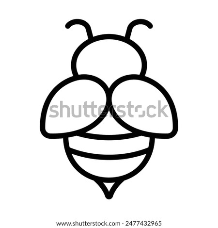 Simple Bee icon. The icon can be used for websites, print templates, presentation templates, illustrations, etc