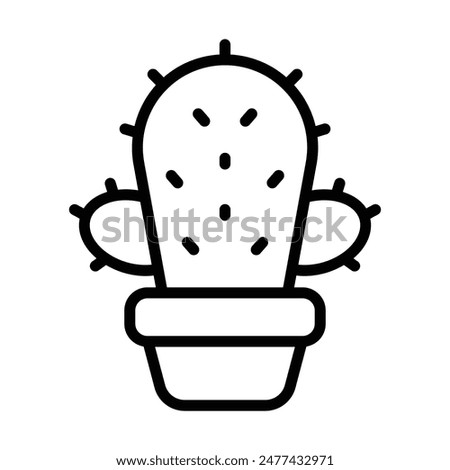 Simple Cactus icon. The icon can be used for websites, print templates, presentation templates, illustrations, etc	