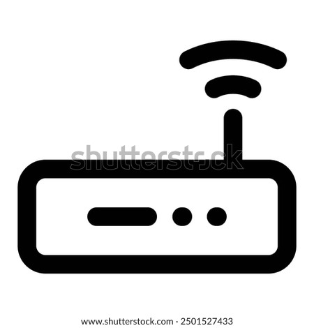 Simple Wifi Router icon. The icon can be used for websites, print templates, presentation templates, illustrations, etc