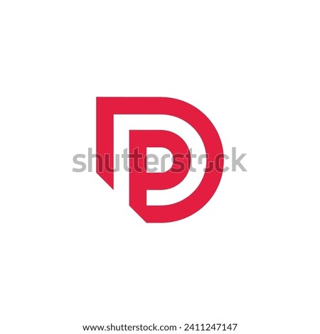 Deskpro letter d dp pd vector logo design template