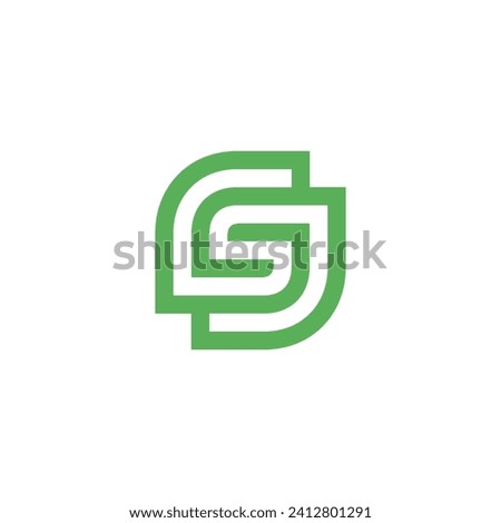 Monogram Letter S maze logo design template