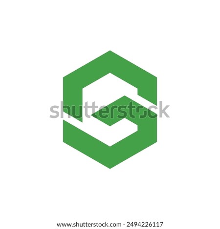 Hexagon Letter G logo design vector template