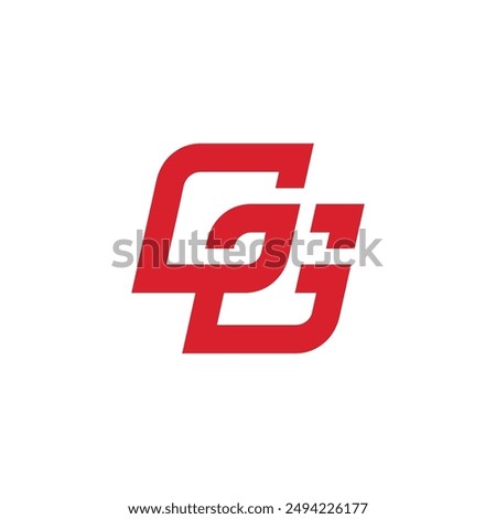 Monogram Letter GG logo design vector template