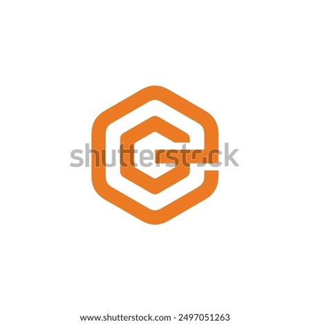 Hexagon Letter G Logo design vector template