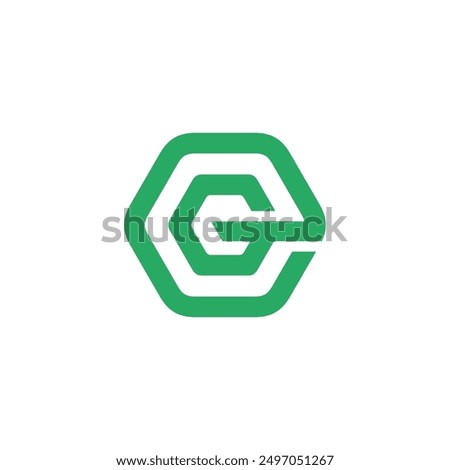 Hexagon Letter G Logo design vector template