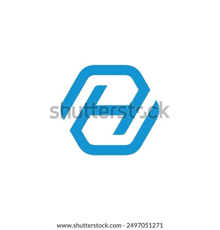 Hexagon Letter H Logo design vector template