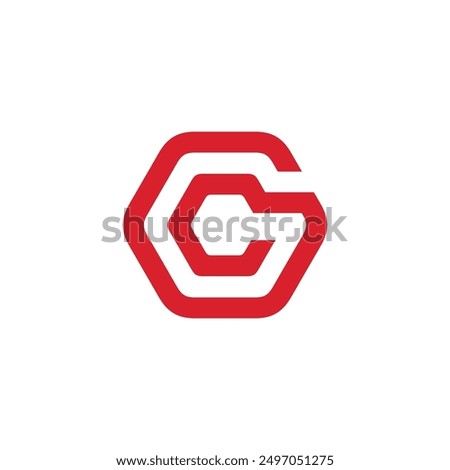 Hexagon Letter C Logo design vector template